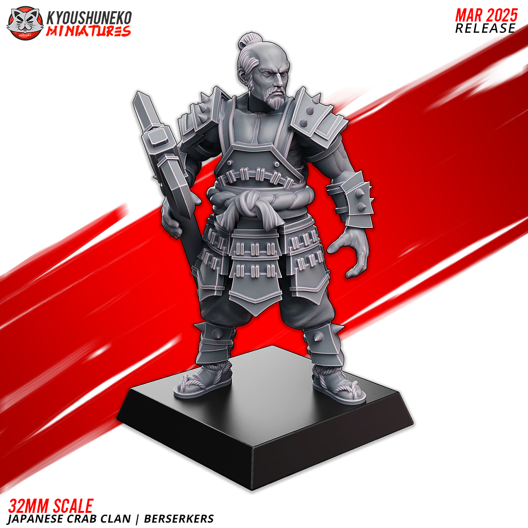 Japanese Crab Clan Berserker Miniatures - by Kyoushuneko Miniatures