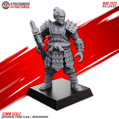Japanese Crab Clan Berserker Miniatures - by Kyoushuneko Miniatures