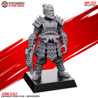Japanese Crab Clan Berserker Miniatures - by Kyoushuneko Miniatures