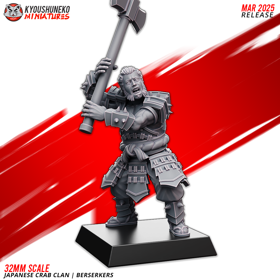 Japanese Crab Clan Berserker Miniatures - by Kyoushuneko Miniatures