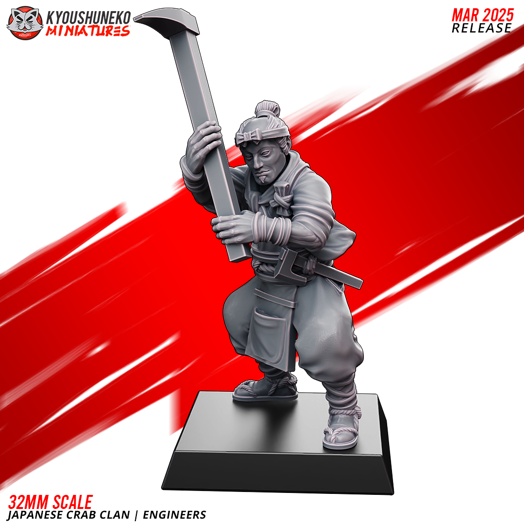 Japanese Crab Clan Engineer Miniatures - by Kyoushuneko Miniatures