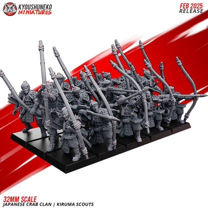 Japanese Crab Clan Kiruma Scout Miniatures - by Kyoushuneko Miniatures