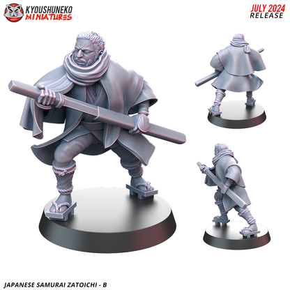 Japanese Samurai Zatoichi Miniature - by Kyoushuneko Miniatures