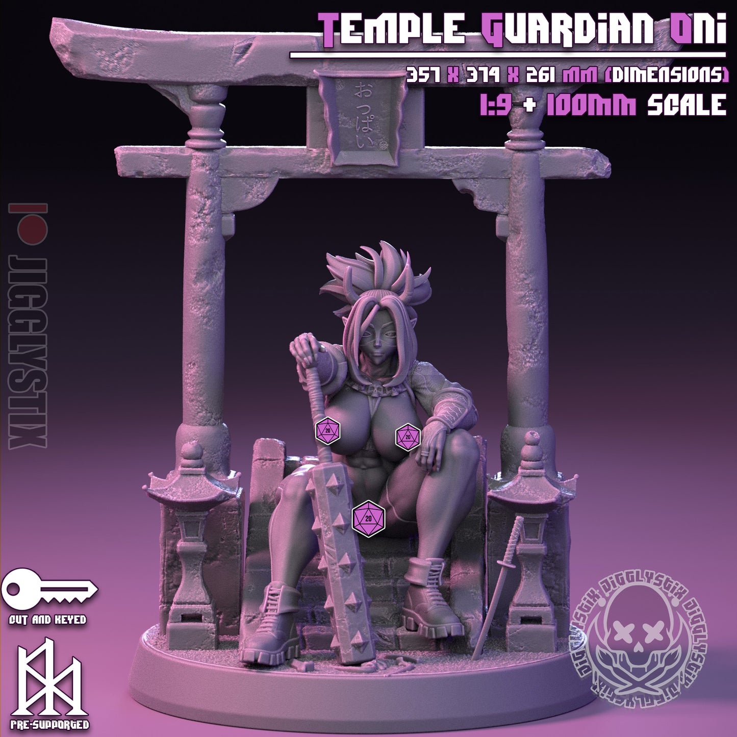 Temple Guardian Oni Miniature - by Jigglystix