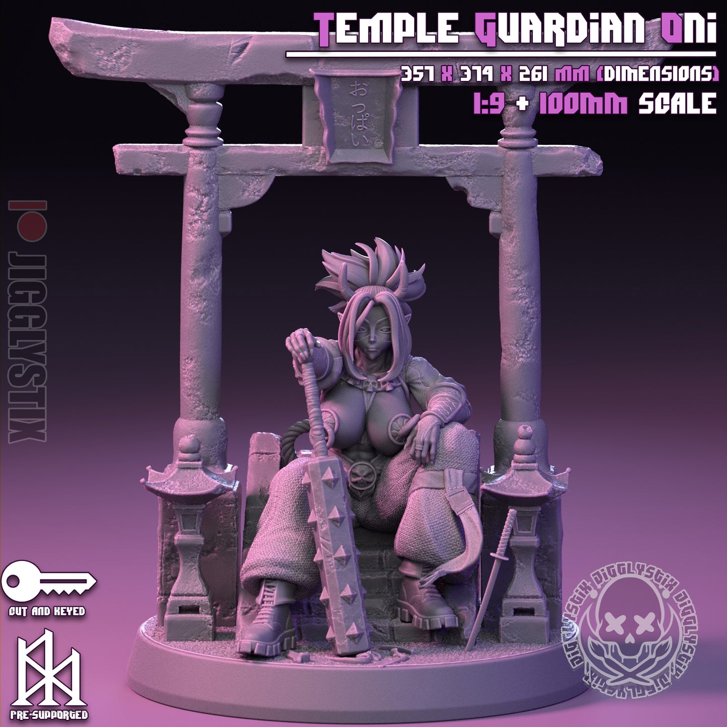 Temple Guardian Oni Miniature - by Jigglystix