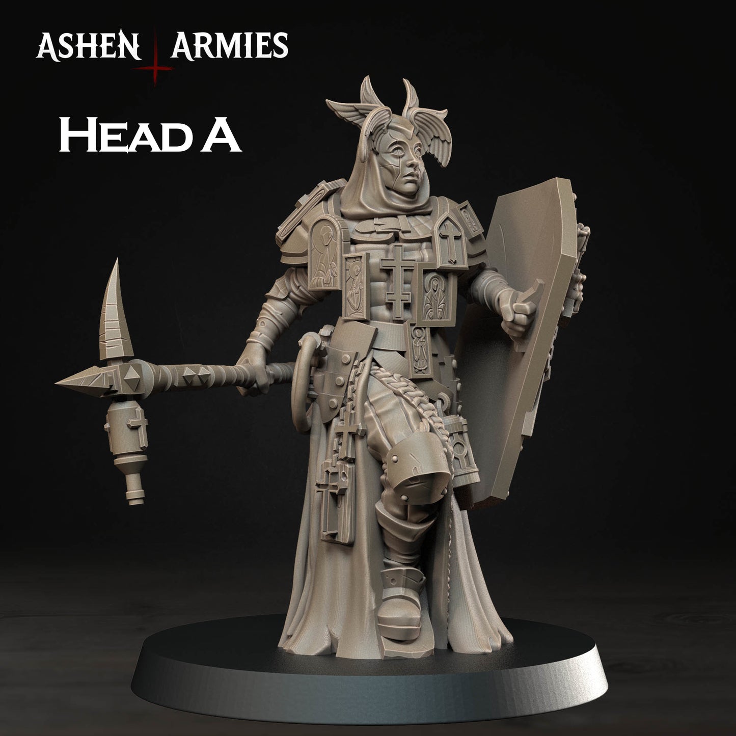 Bleeding Procession Castigator Hammer Miniature - Ashen Armies by Bite the Bullet