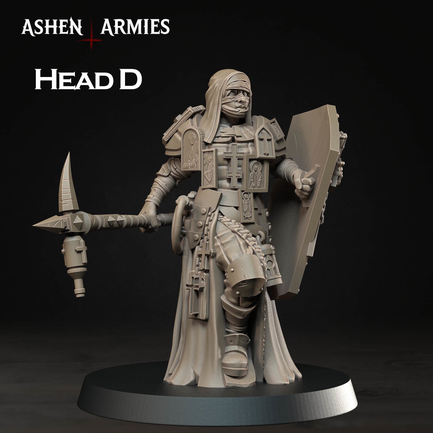 Bleeding Procession Castigator Hammer Miniature - Ashen Armies by Bite the Bullet