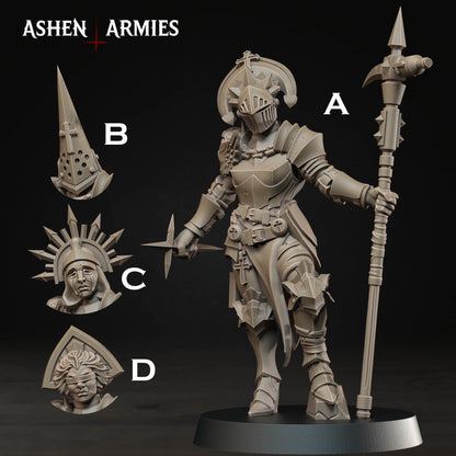 Bleeding Procession Stigmatic Nun Miniatures - Ashen Armies by Bite the Bullet