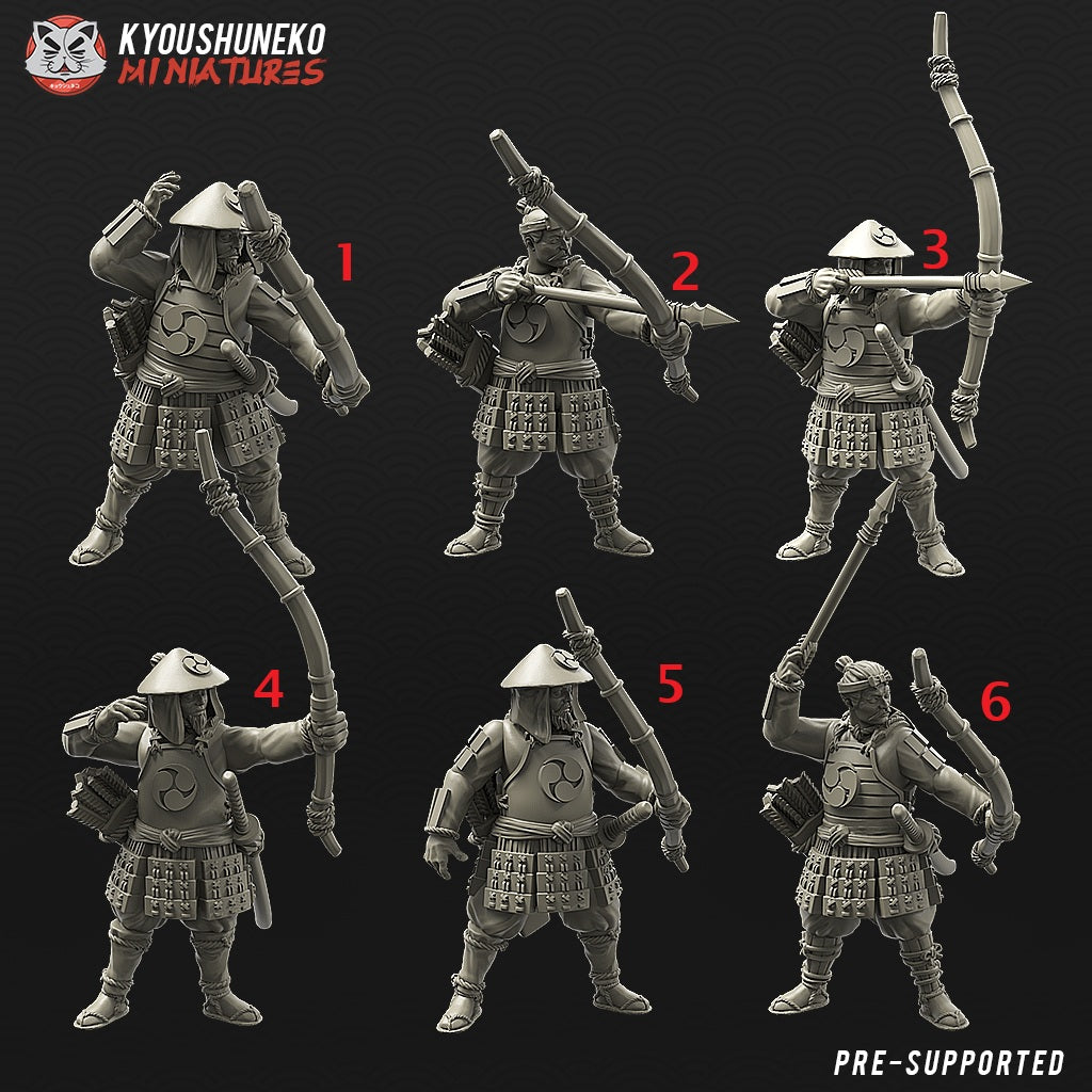 Japanese Ashigaru Bowmen Miniatures - by Kyoushuneko Miniatures