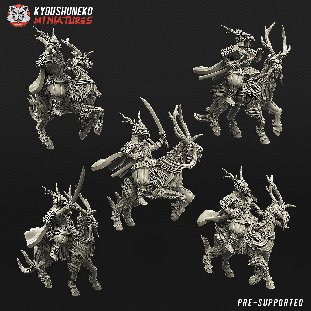 Japanese Elite Guard Kirin Rider Miniatures - by Kyoushuneko Miniatures