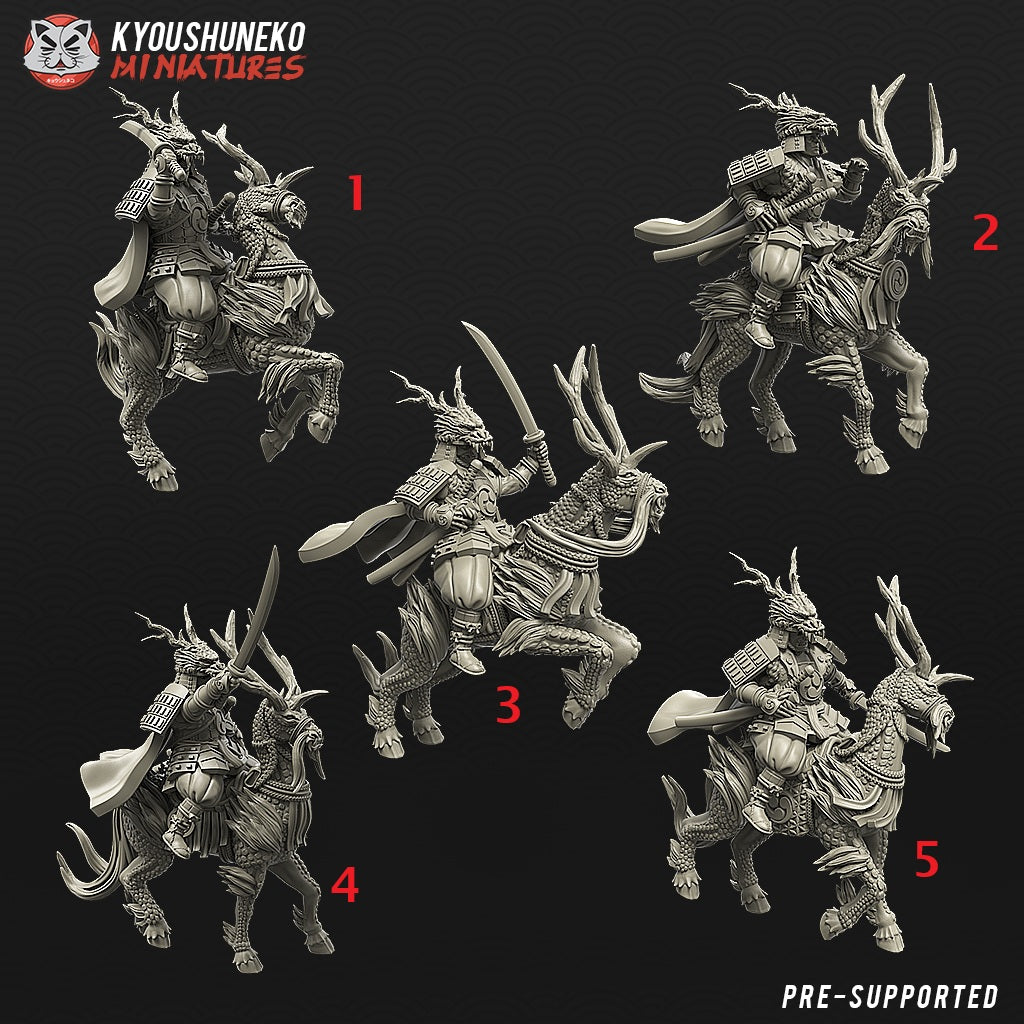 Japanese Elite Guard Kirin Rider Miniatures - by Kyoushuneko Miniatures