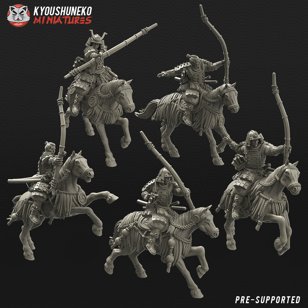 Japanese Samurai Bow Rider Miniatures - by Kyoushuneko Miniatures