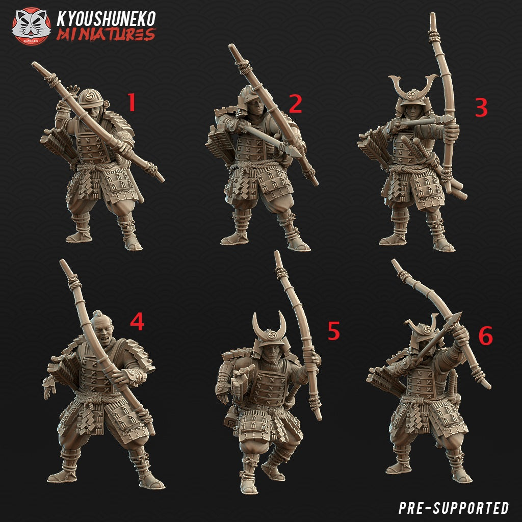 Japanese Samurai Bowmen Miniatures - by Kyoushuneko Miniatures