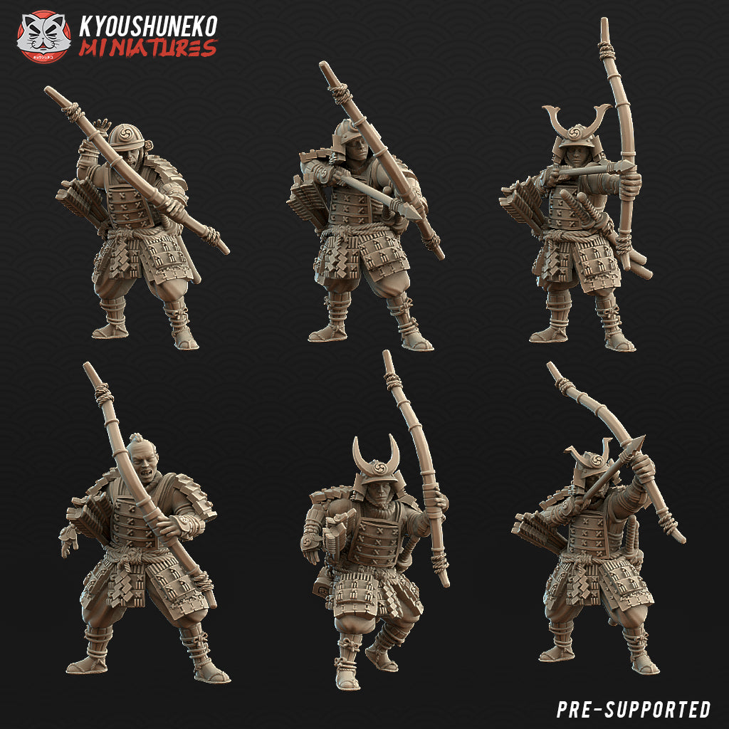 Japanese Samurai Bowmen Miniatures - by Kyoushuneko Miniatures