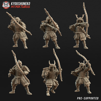 Japanese Samurai Bowmen Miniatures - by Kyoushuneko Miniatures