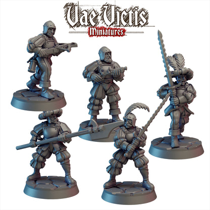 Elite Mercenary Landsknecht Miniatures Male Set - by Vae Victis Miniatures