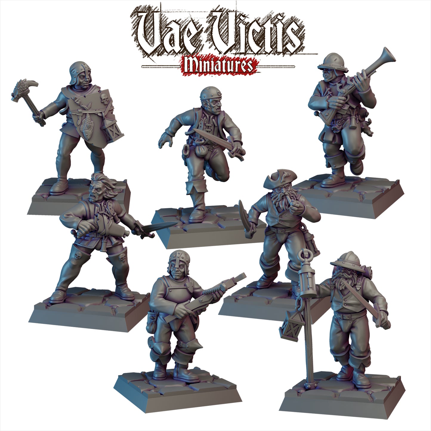 Human Mercenary Warband Miniatures SET D - by Vae Victis Miniatures