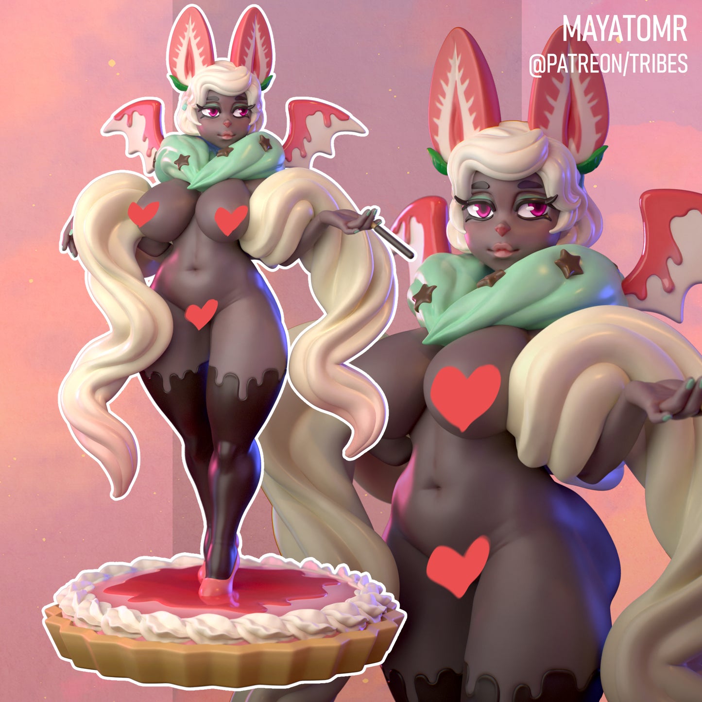 Strawberries and Cream Miniature - by Mayatomr