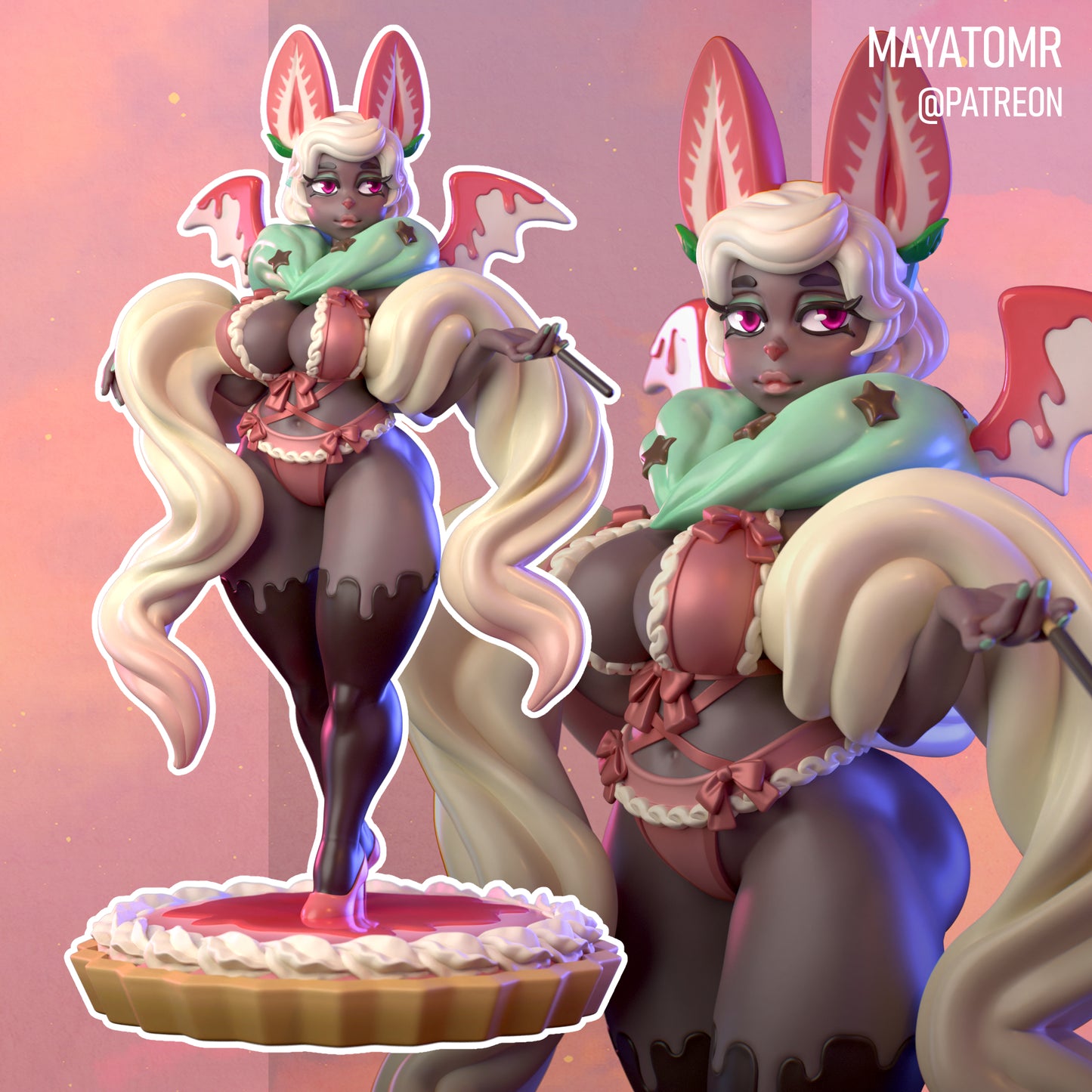 Strawberries and Cream Miniature - by Mayatomr