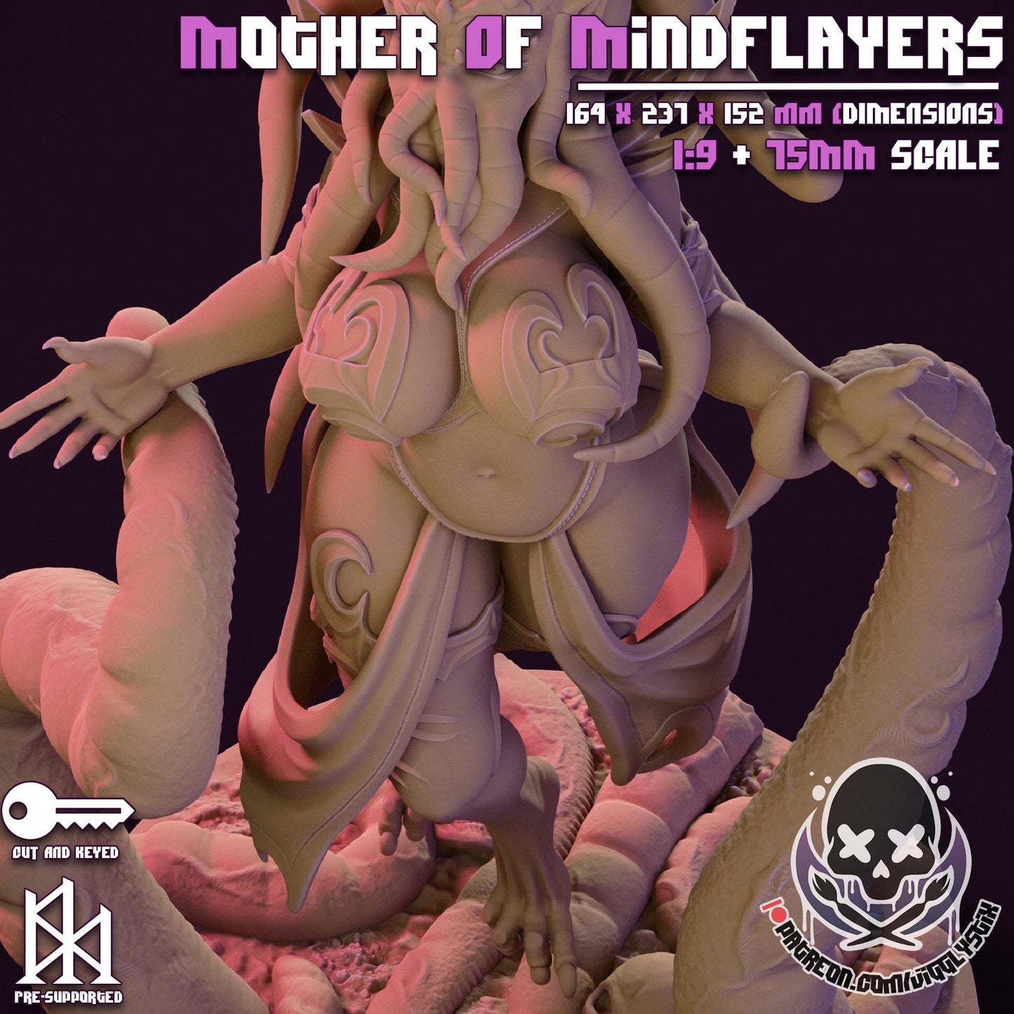 Mother of Mindflayers Miniature - by Jigglystix