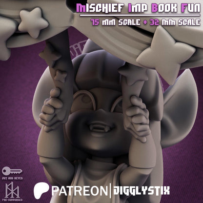 Mischief Imp Book Fun Miniature - by Jigglystix