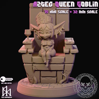 Aztec Queen Goblin Miniature - by Jigglystix