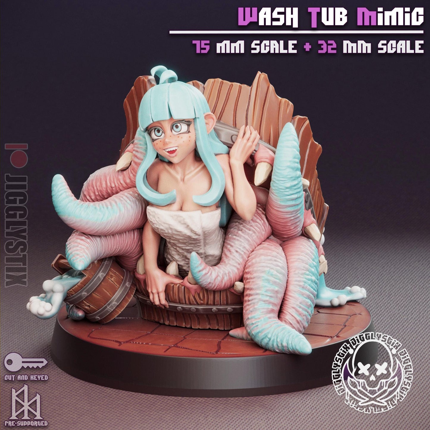 Wash Tub Mimic Miniature - by Jigglystix