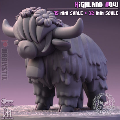 Highland Cow Miniature - by Jigglystix
