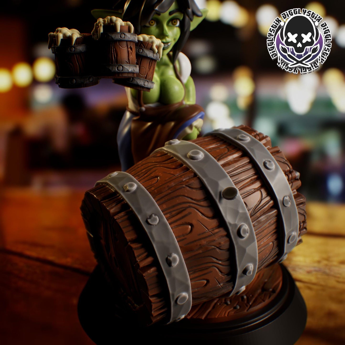 Goblin Bar Maid Miniature - by Jigglystix