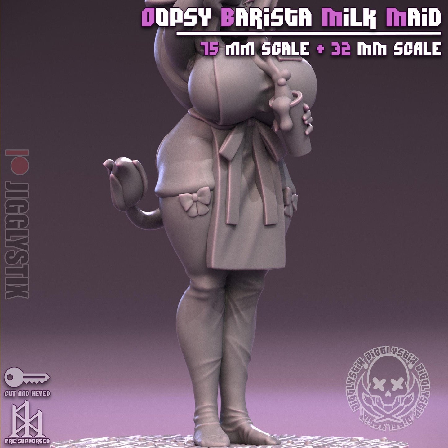 Oppsy Barista Milk Maid Miniature - by Jigglystix