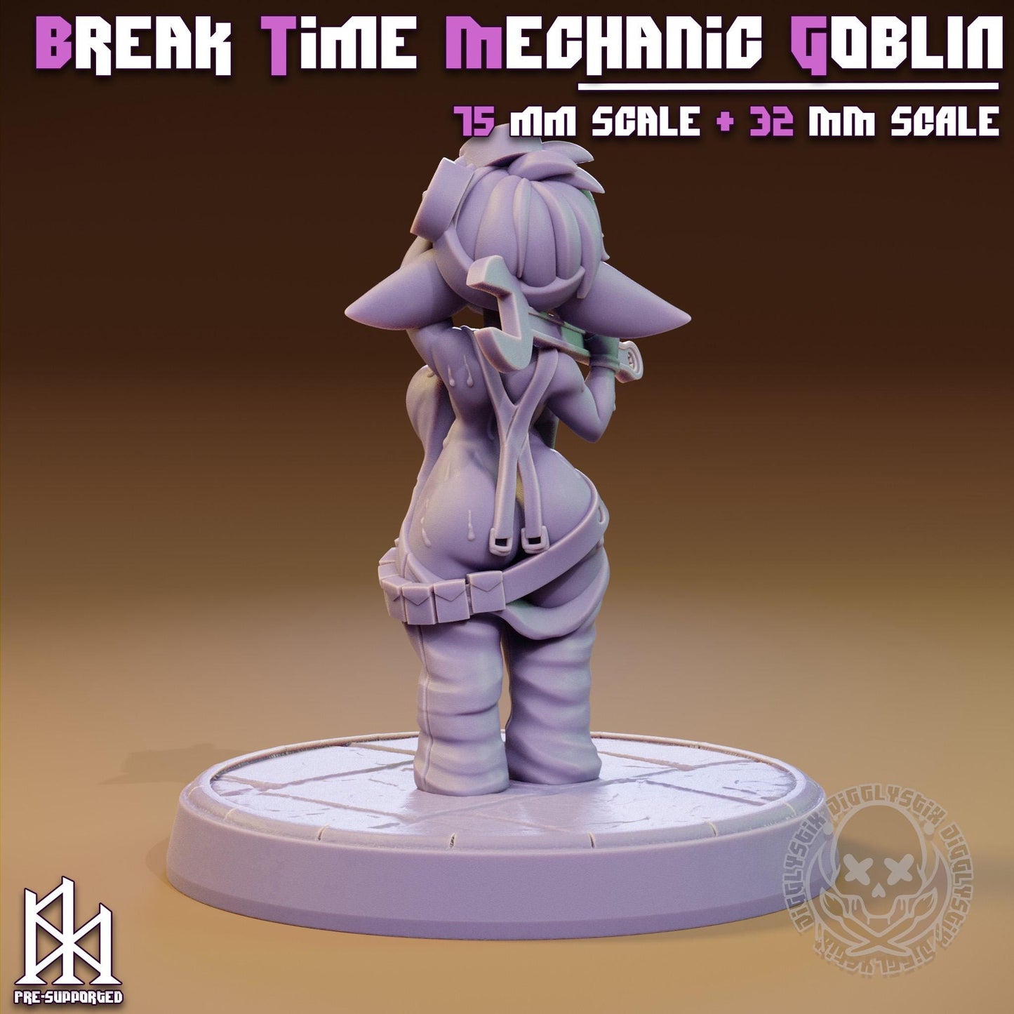 Break Time Mechanic Goblin Miniature - by Jigglystix