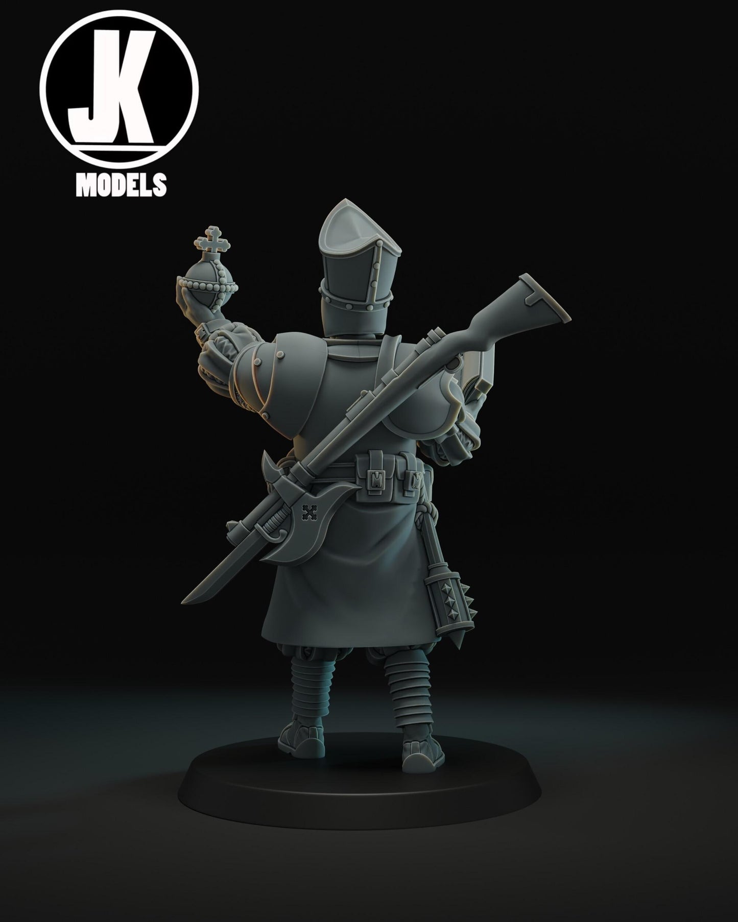 Battle Cleric with Holy Grenade Miniature - JK Remo Models