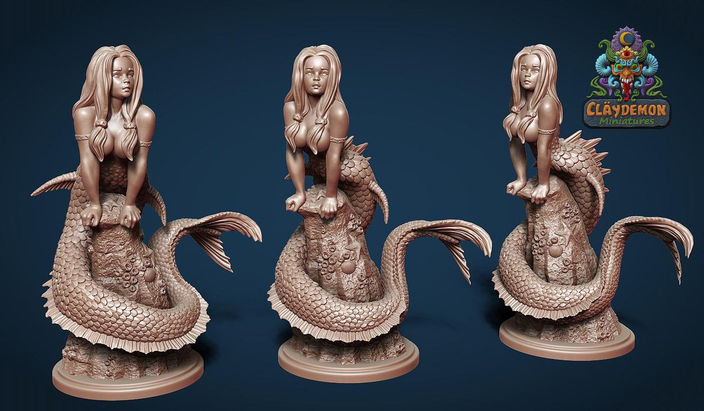 Daughter of the Sea Mermaid Miniature - by Claydemon Miniatures