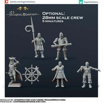 Landship Miniature with Crew - by Magori Miniatures