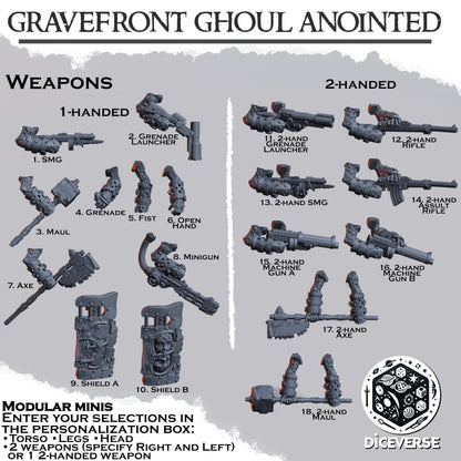 Gravefront Ghoul Anointed Modular Miniatures - Diceverse