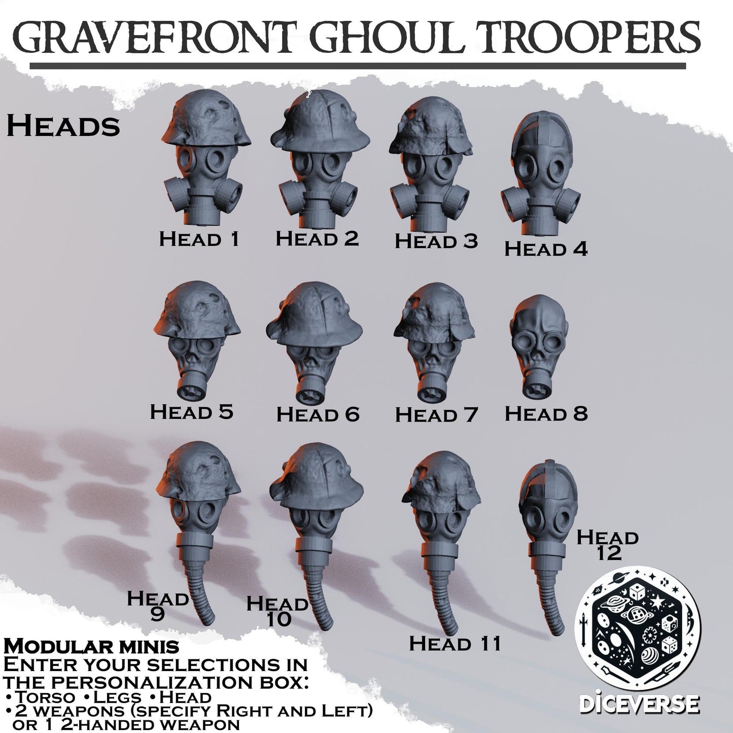 Gravefront Ghoul Troopers Modular Miniatures - Diceverse