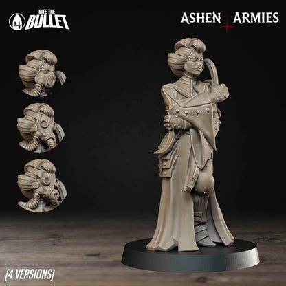 Holy Shogunate Akane Combat Medic Miniature - Ashen Armies by Bite the Bullet