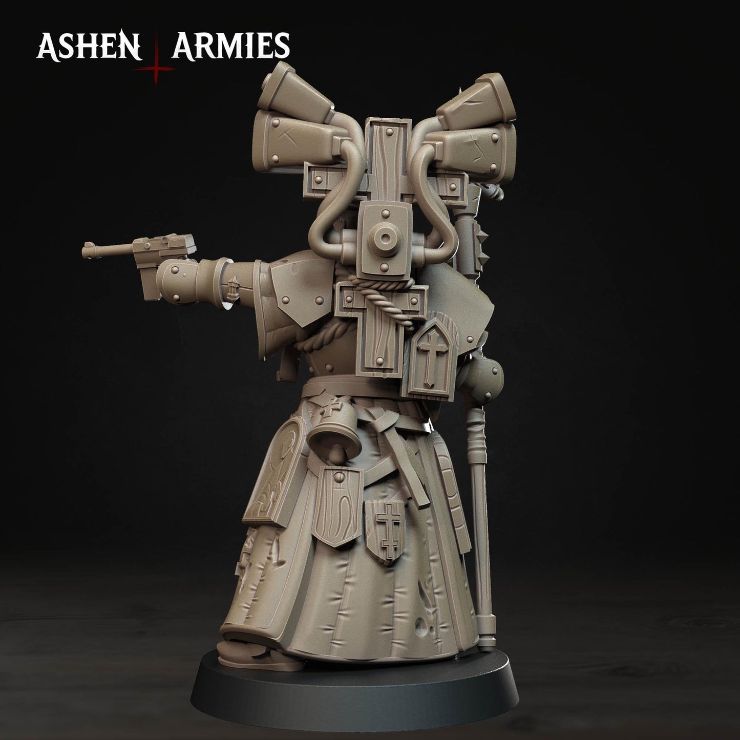 Bleeding Procession War Prophet Miniature - Ashen Armies by Bite the Bullet
