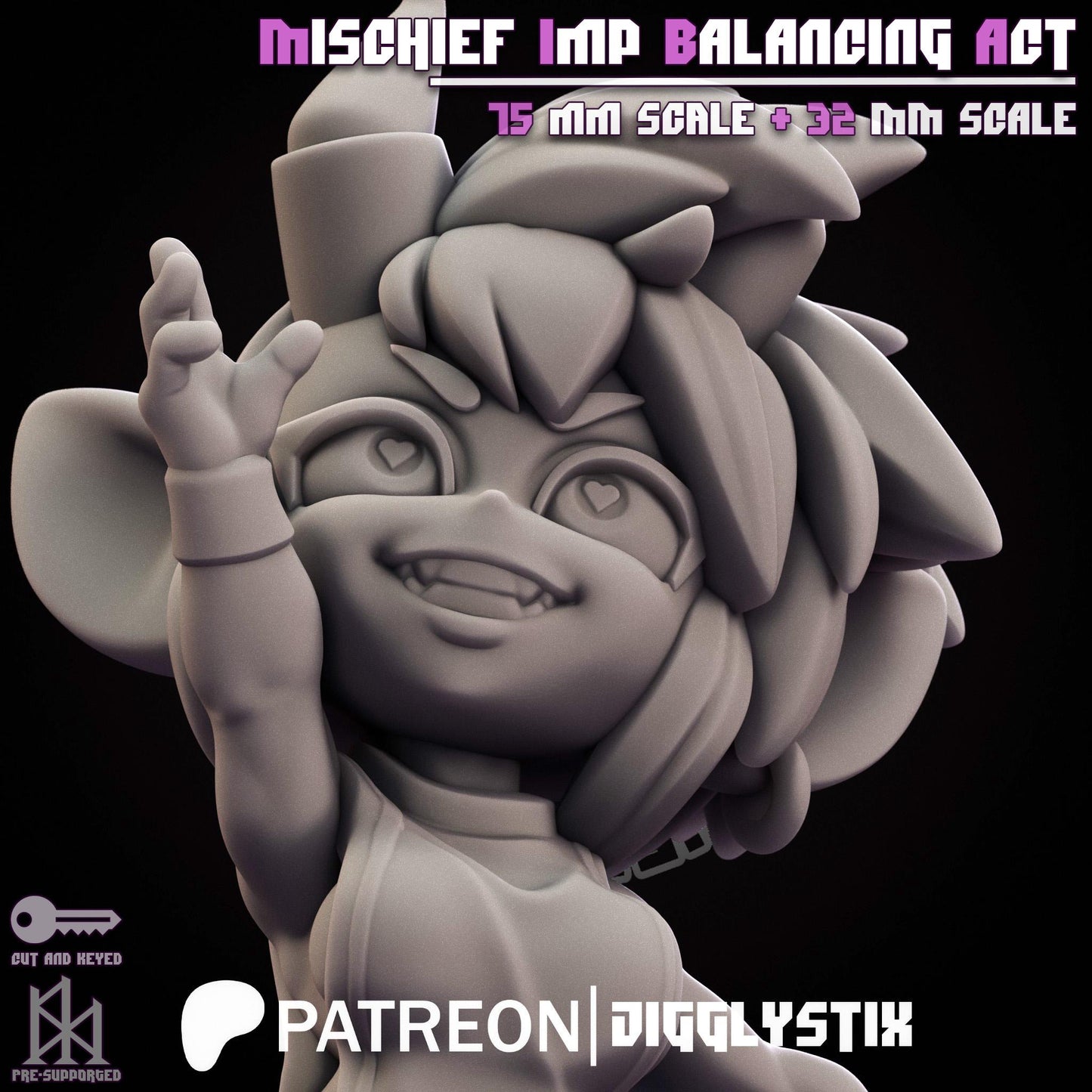 Mischief Imp Balancing Act Miniature - by Jigglystix