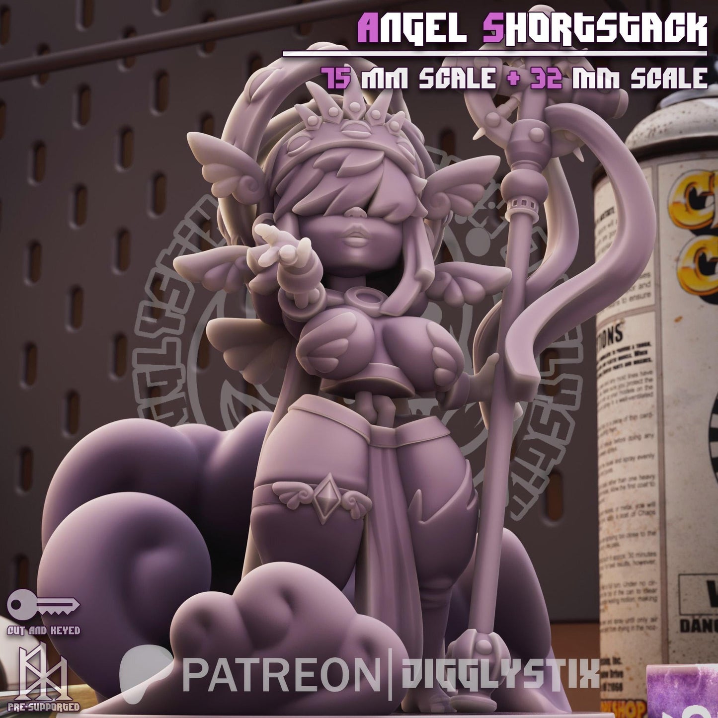 Angel Girl Shortstack Miniature - by Jigglystix