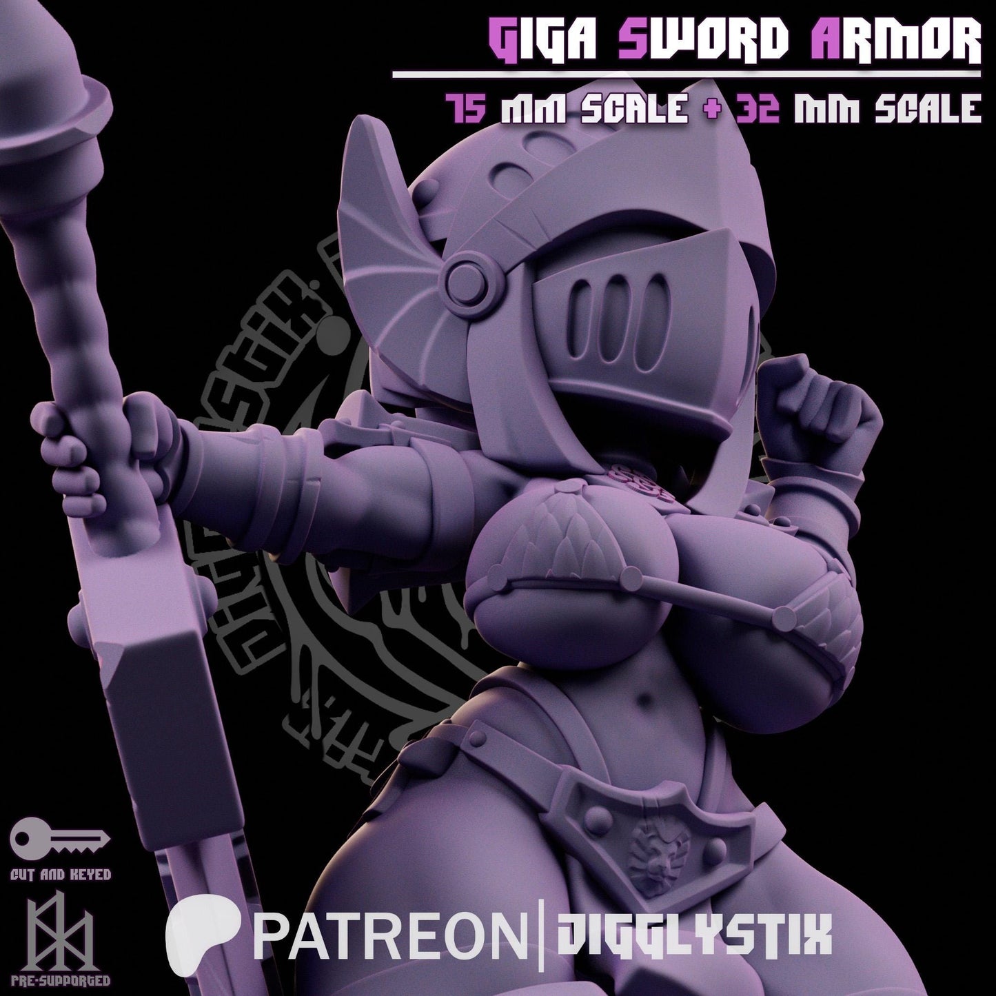 Giga Sword Impractical Armor Miniature - by Jigglystix
