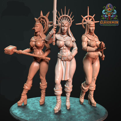 Inquisitor Nuns Miniatures - by Claydemon Miniatures