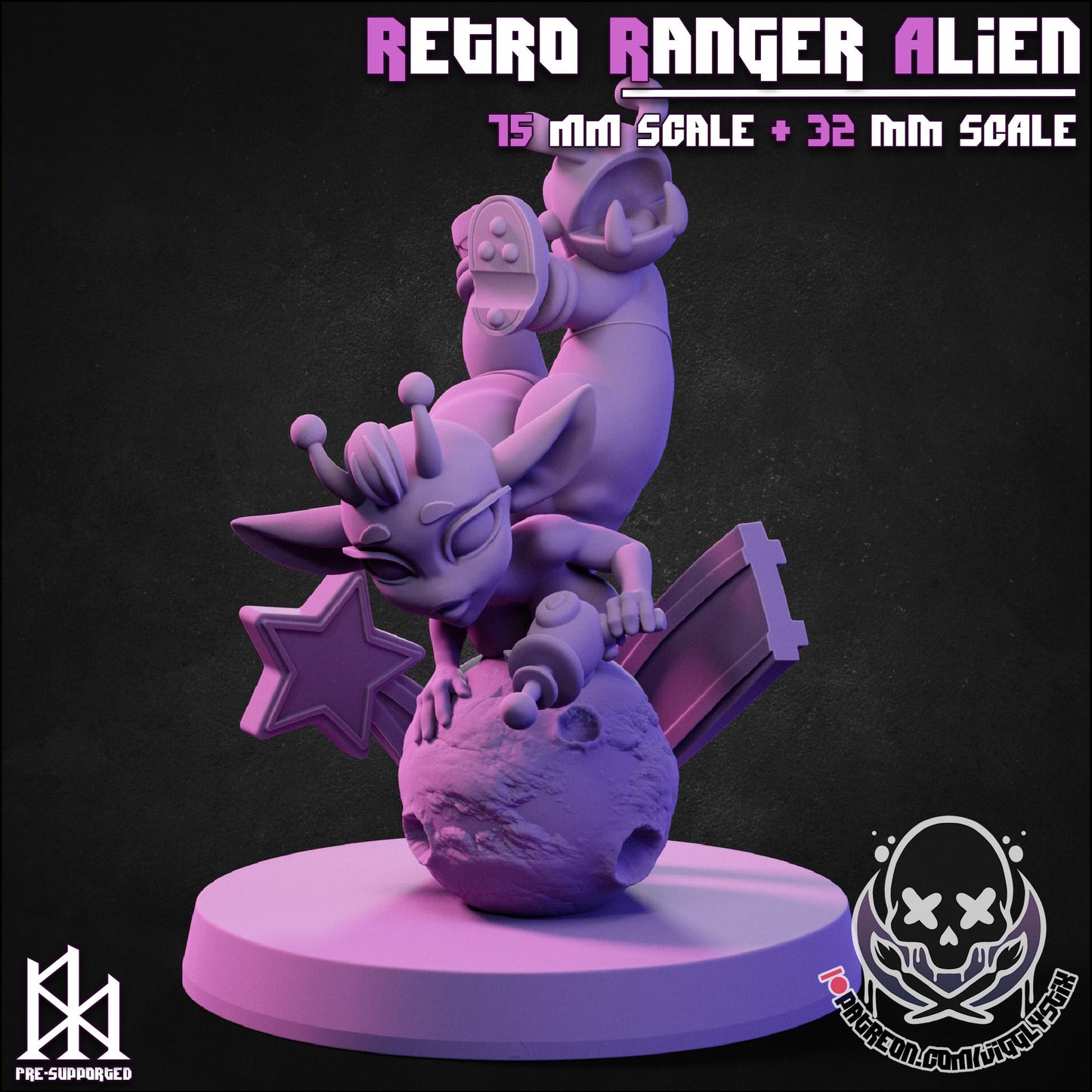 Retro Alien Ranger Gobbo Miniature - by Jigglystix