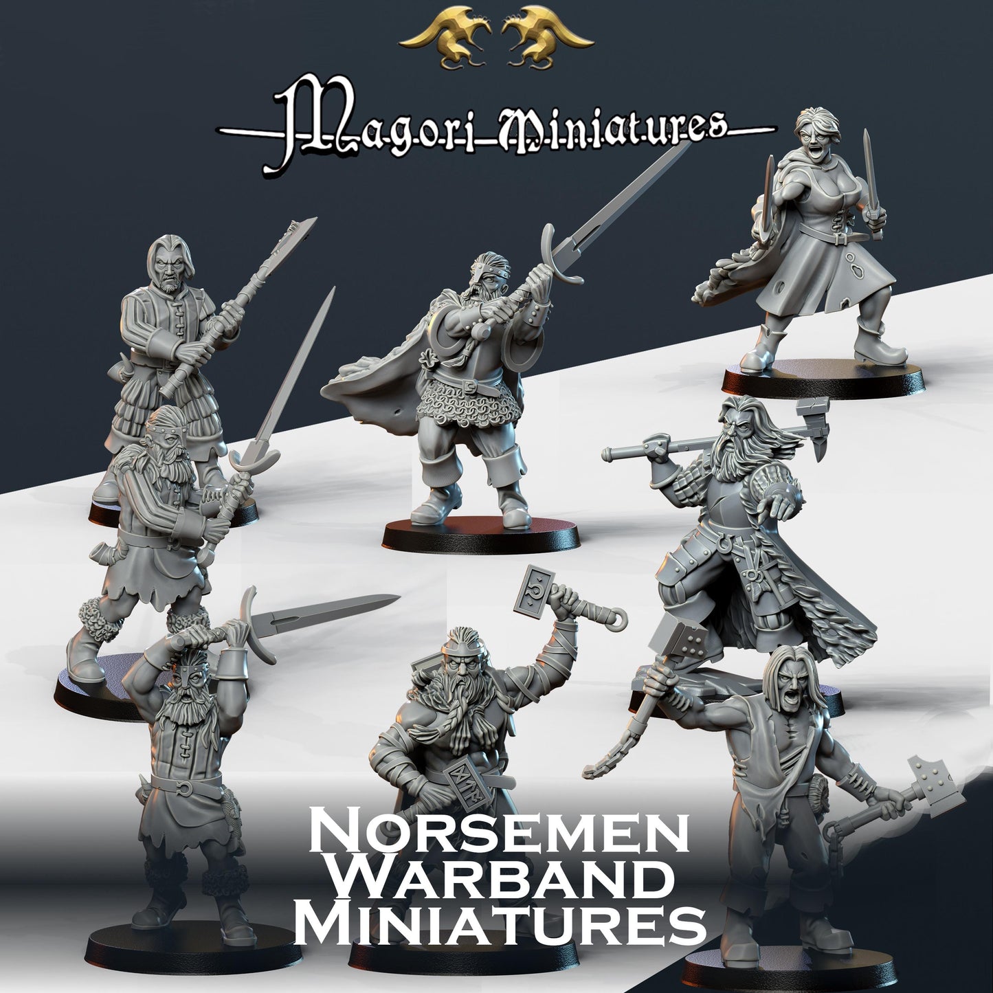 Norsemen Warband Miniatures - by Magori Miniatures