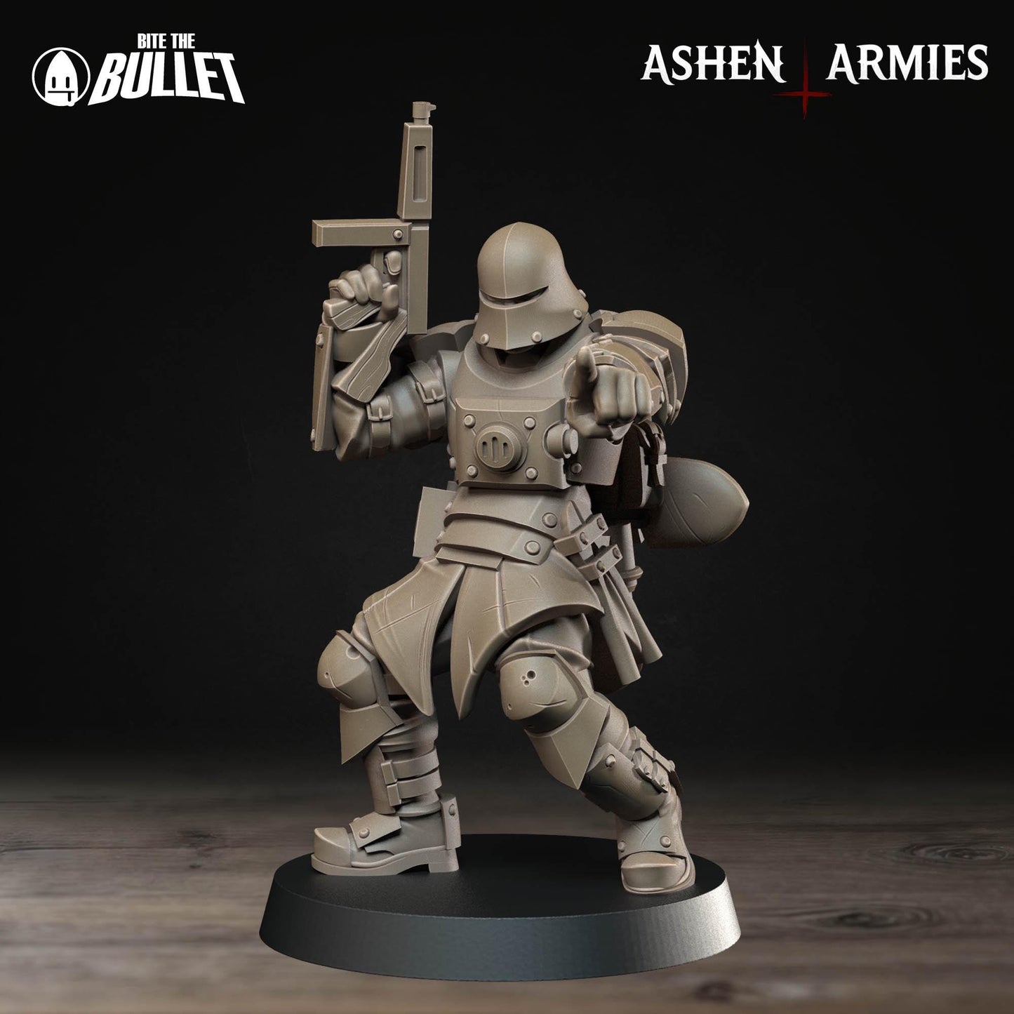 Sanctified Legion Combat Engineer Miniature - Ashen Armies by Bite the Bullet