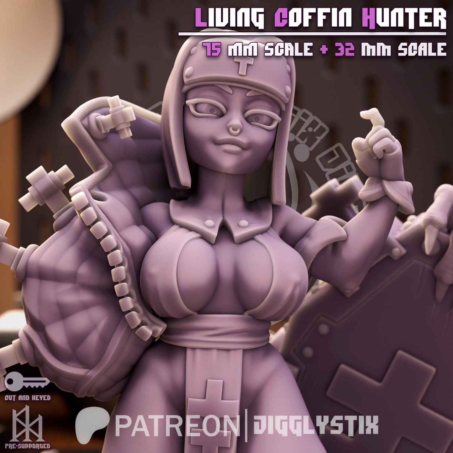 Living Coffin Hunter Miniature - by Jigglystix