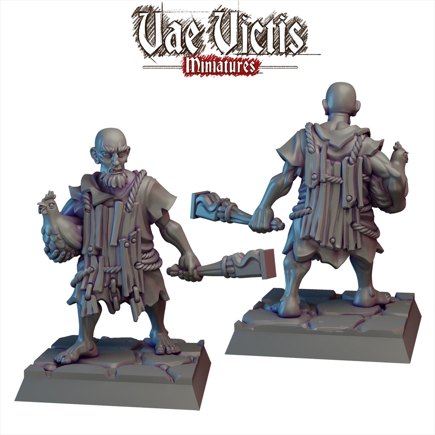Old Man and his Chicken Miniature - by Vae Victis Miniatures