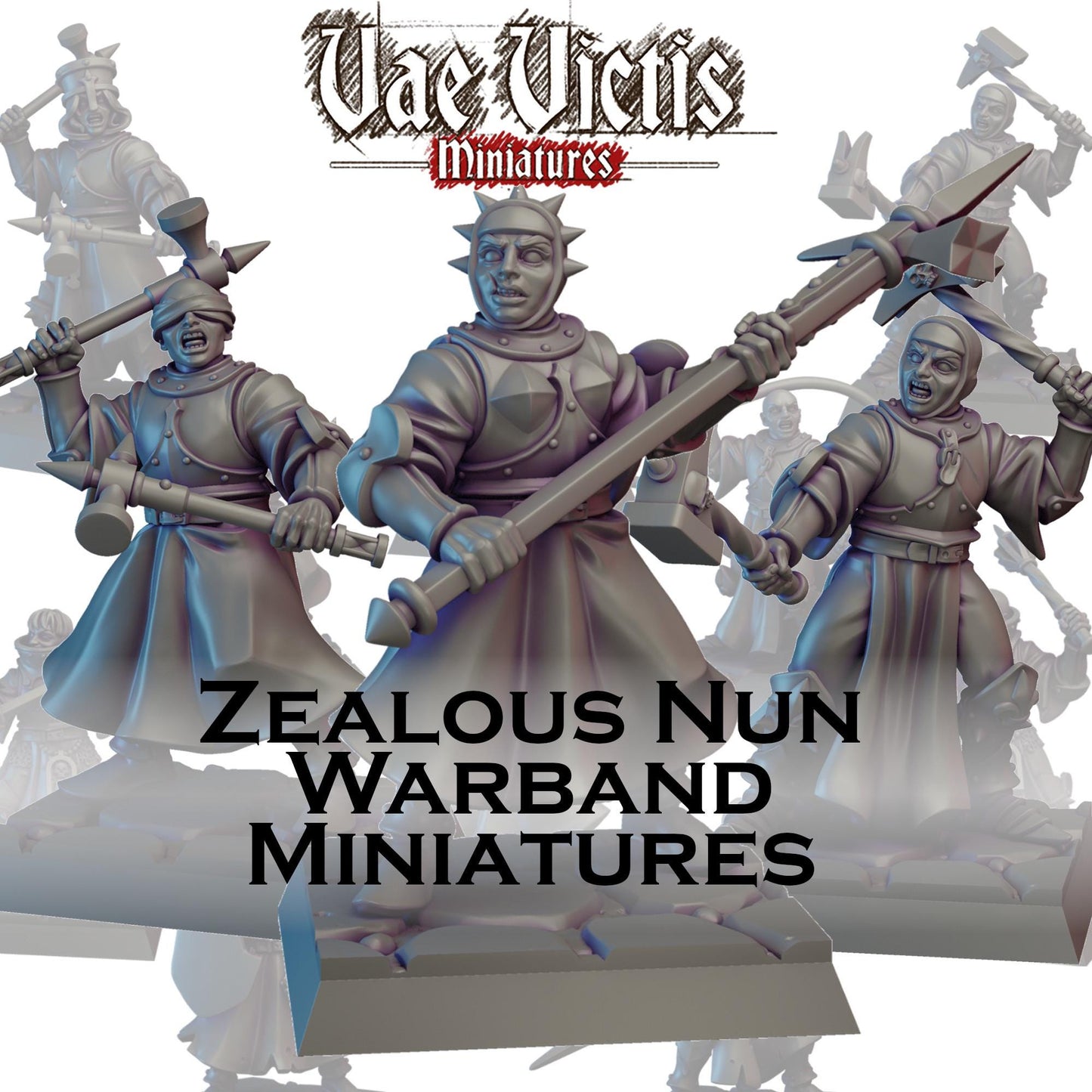 Zealous Nun Warband Miniatures - by Vae Victis Miniatures
