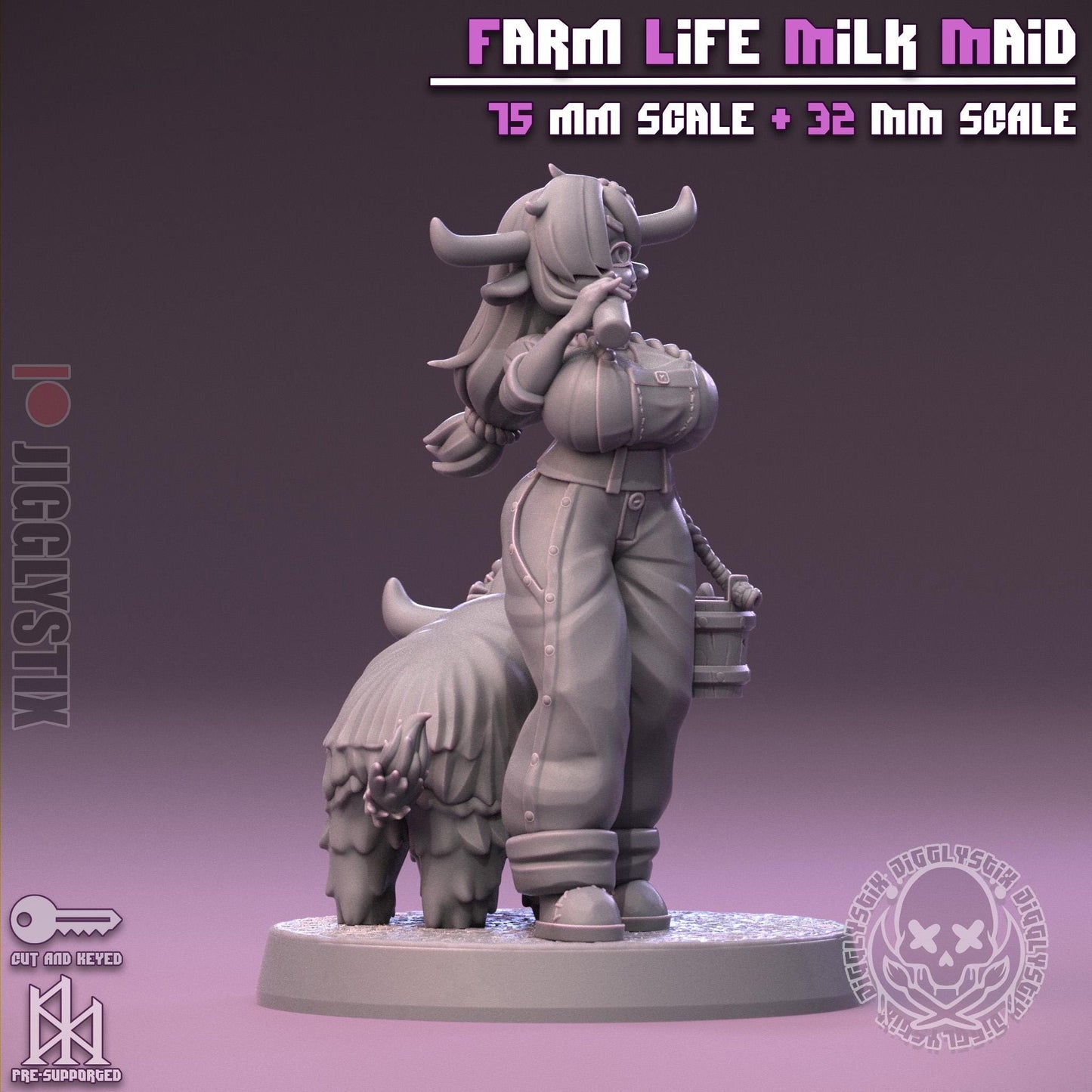 Farm Life Milk Maid Miniature - by Jigglystix