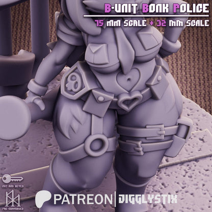 Bunny Cop B-Unit Bonk Police Miniature - by Jigglystix